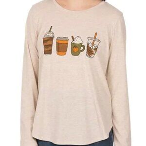 State of Mine Pumpkin Spice Latte Pumpkin Fall Coffee Long Sleeve Shirt NWT